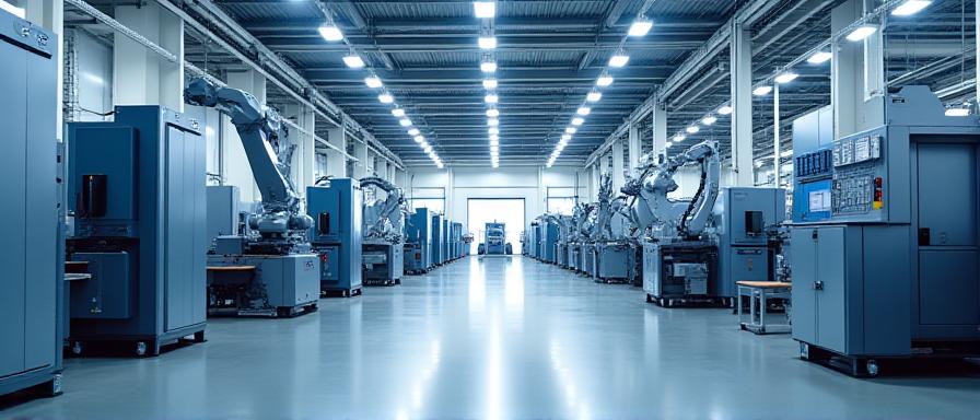 Automated robotic arm in a precision manufacturing facility